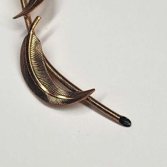 Copper Flower Pin Vintage MCM Brooch Large Statement Piece - Picture 4 of 9